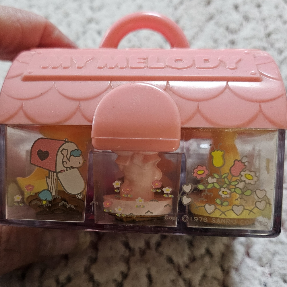 EUC Sanrio My Melody Mini Rubber Stamp Set Made In Japan